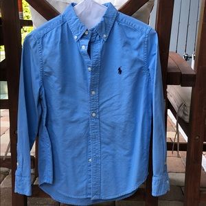 Boys 10-12 (M) Ralph Lauren Blue Long sleeve Shirt